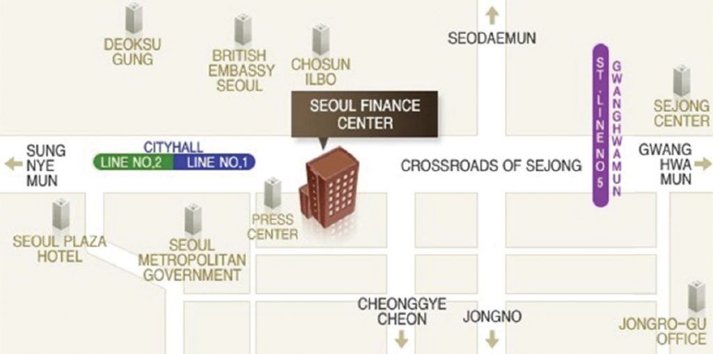 Location of the Seoul Finance Center